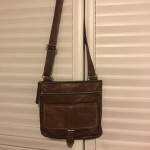 Brown Leather Roots Purse